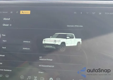 2023 Rivian R1T Adventure Quad Motor Large Pack from USA, damaged, VIN 7FCTGAAA9PN021331